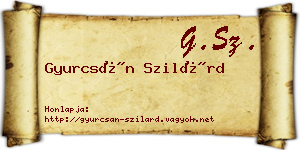 Gyurcsán Szilárd névjegykártya